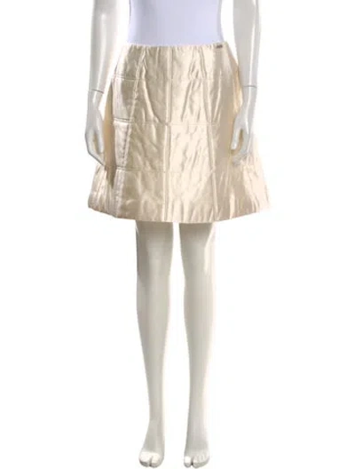 Pre-owned Chanel Silk Mini Skirt In Neutral
