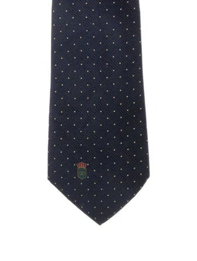 Pre-owned Chanel Silk Pattern Neck Tie In Blue