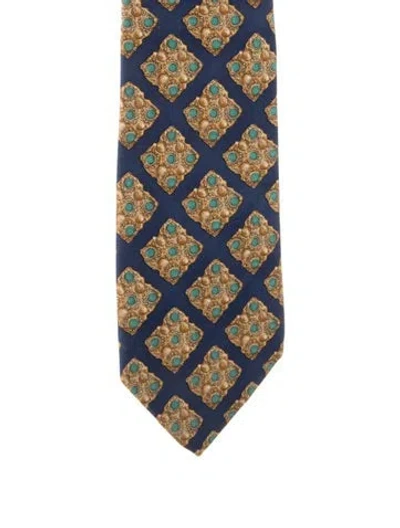 Pre-owned Chanel Silk Pattern Neck Tie In Burgundy