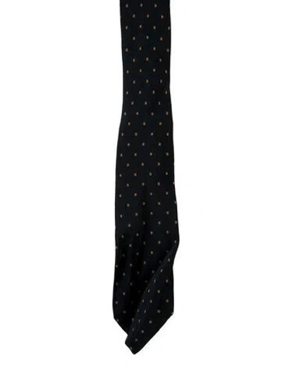Pre-owned Chanel Silk Pattern Tie In Blue
