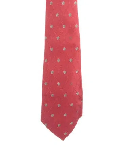 Pre-owned Chanel Silk Pattern Tie In Red