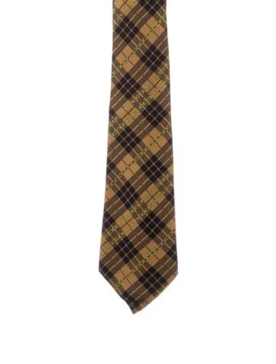 Pre-owned Chanel Silk Patterned Tie W/tags In Neutral