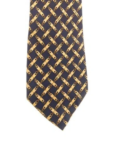Pre-owned Chanel Silk Printed Tie In Multi