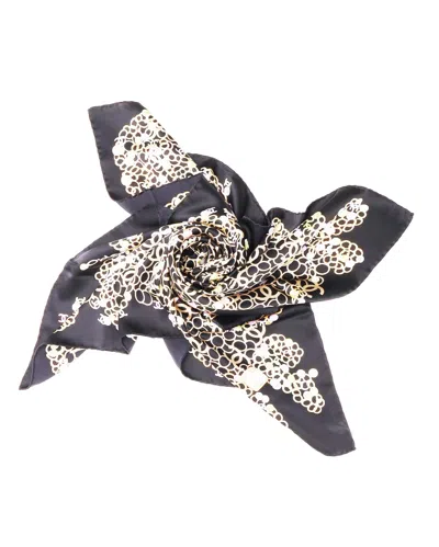 Pre-owned Chanel Silk Scarf In Black