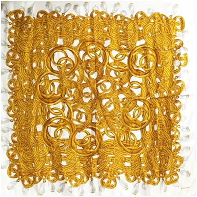 Pre-owned Chanel Silk Scarf () In White