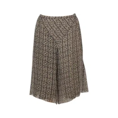 Pre-owned Chanel Silk Shorts, 2000 In Gray