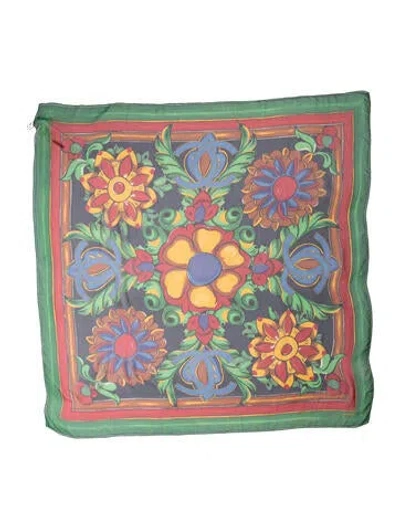 Pre-owned Chanel Silk Vintage Scarf In Black