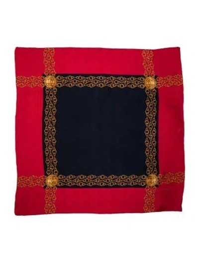 Pre-owned Chanel Silk Vintage Scarf In Blue
