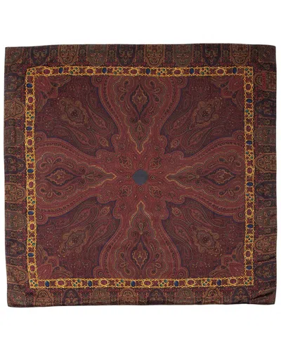 Pre-owned Chanel Silk Wool Paisley 90cm Scarf (authentic Pre-loved)