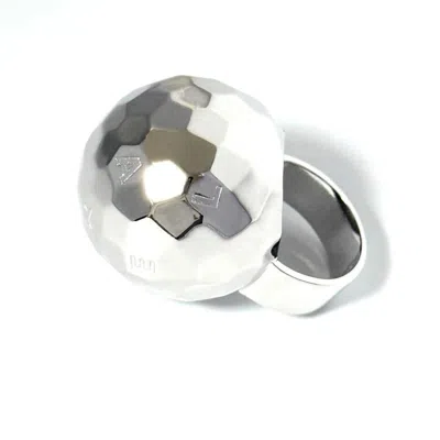 Pre-owned Chanel Silver Band Ring ()