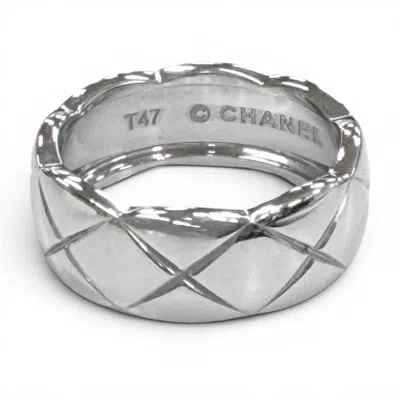 Pre-owned Chanel Silver Band Ring ()