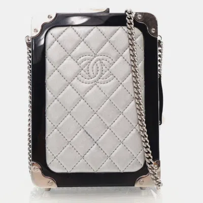Pre-owned Chanel Silver Evening In The Air Trolley Minaudiere