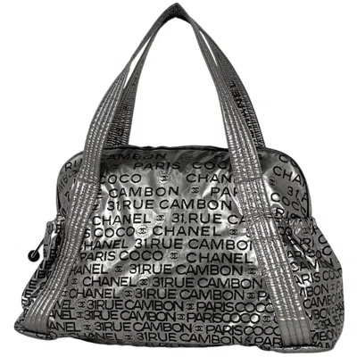 Pre-owned Chanel Silver Nylon Tote Bag ()