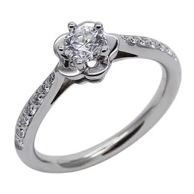Pre-owned Chanel Silver Platinum 950 Band Ring ()