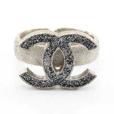 Pre-owned Chanel Silver Stainless Steel Band Ring ()