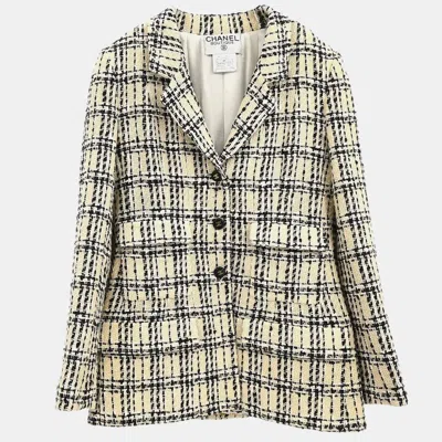 Pre-owned Chanel Single Breasted Jacket Beige 95p #40 In Sand