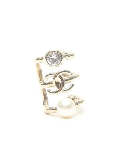 Pre-owned Chanel Single Ear Cuff In Gold