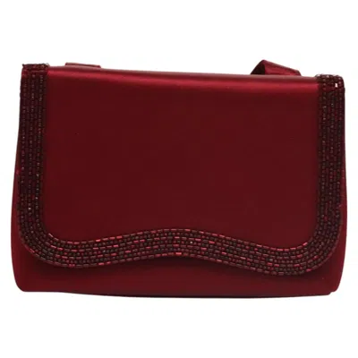 Pre-owned Chanel Single Flap Red Silk Shoulder Bag ()