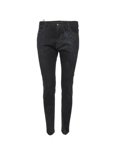 Pre-owned Chanel Slim-fit Jeans In Blue
