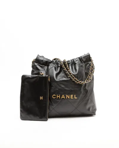 Pre-owned Chanel Small 22 Bag In Black