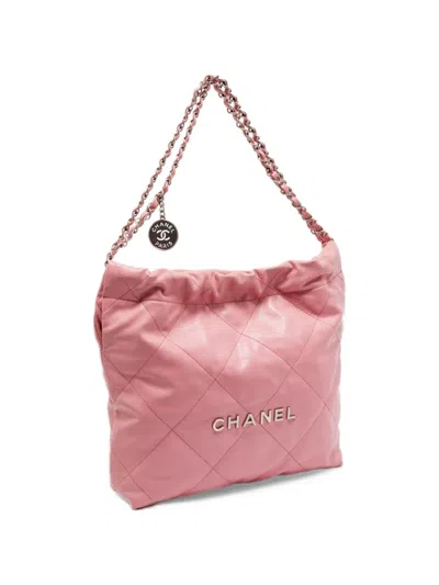 Pre-owned Chanel Small 22 Quilted Shoulder Bag In Pink