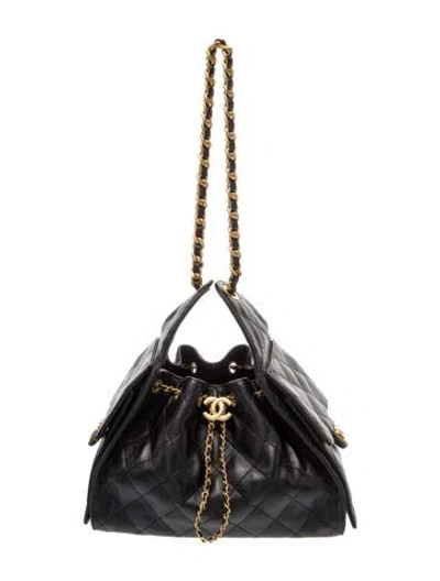 Pre-owned Chanel Small 25 Hobo W/ Tags In Black