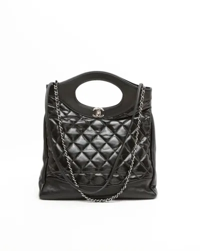 Pre-owned Chanel Small 31 Shopping Bag In Black