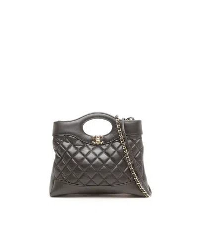 Pre-owned Chanel Small 31 Shopping Bag In Black