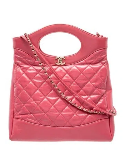 Pre-owned Chanel Small 31 Shopping Tote In Pink