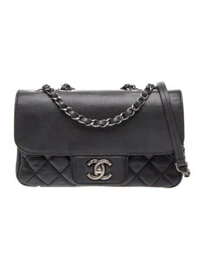Pre-owned Chanel Small All About Flap Bag In Black
