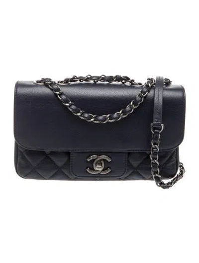 Pre-owned Chanel Small All About Flap Bag In Blue