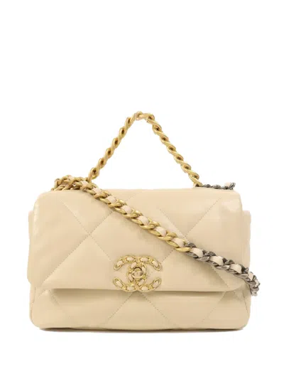 Pre-owned Chanel Small Cc C19 Shoulder Bag In Neutral