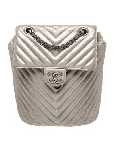 Pre-owned Chanel Small Chevron Urban Spirit Backpack