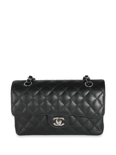Pre-owned Chanel Small Classic Double Flap Shoulder Bag In Black