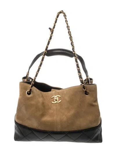 Pre-owned Chanel Small Coco Base Shopping Tote In Brown