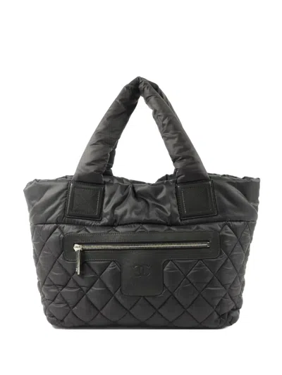 Pre-owned Chanel Small Coco Cocoon Tote Bag In Black
