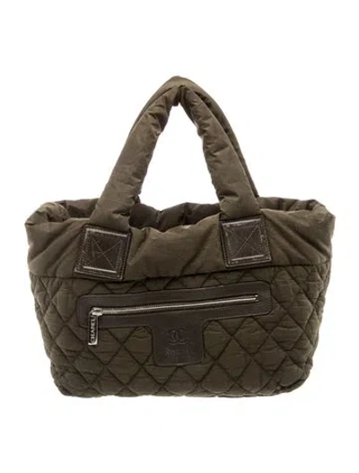 Pre-owned Chanel Small Coco Cocoon Tote In Green