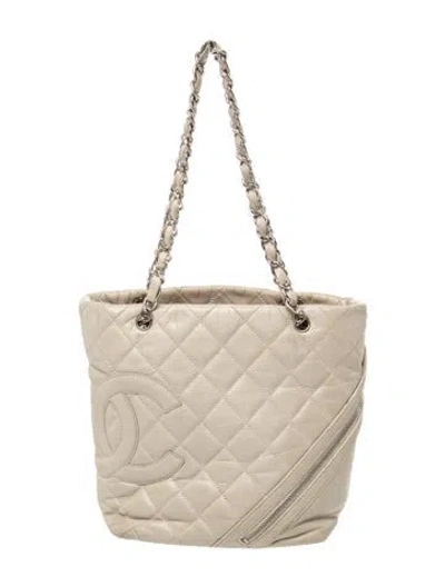 Pre-owned Chanel Small Cotton Club Tote In Neutral