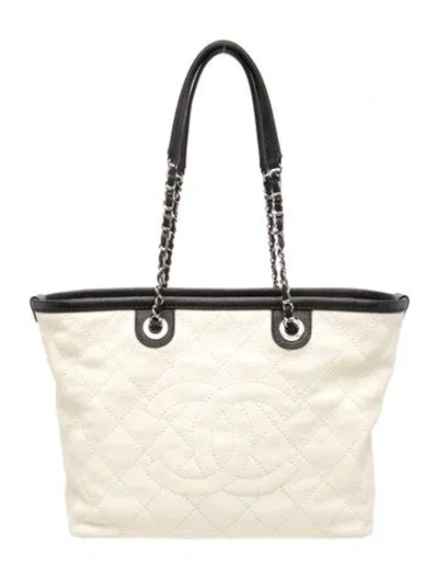 Pre-owned Chanel Small Daily Shopping Tote In Neutral