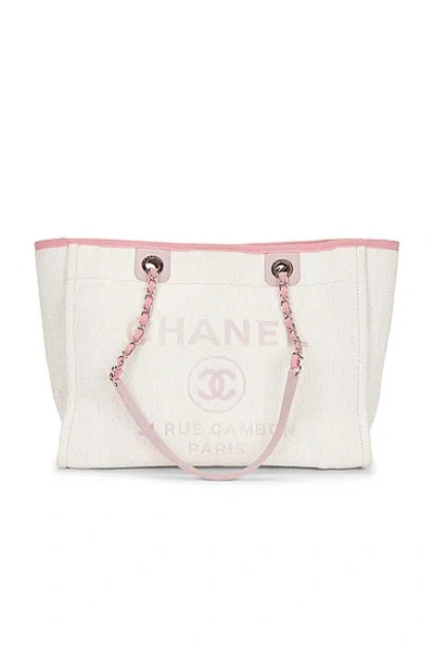 Pre-owned Chanel Small Deauville Tote Bag In Pink