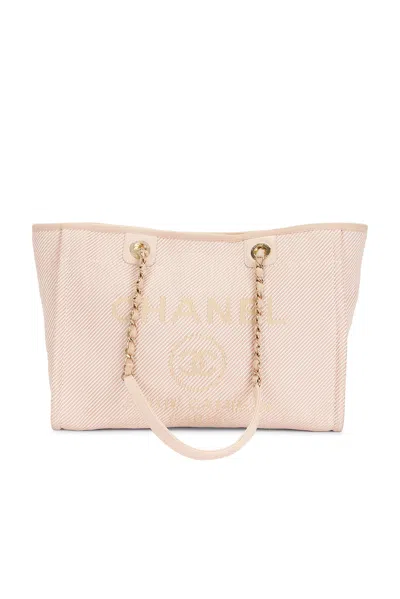 Pre-owned Chanel Small Deauville Tote Bag In Pink