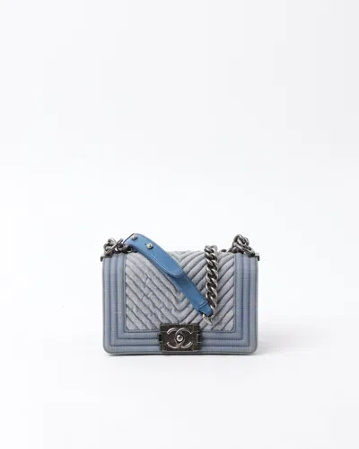 Pre-owned Chanel Small Denim Boy Bag