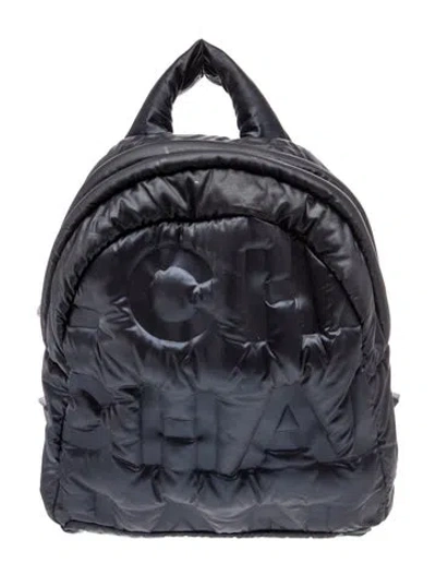 Pre-owned Chanel Small Doudoune Backpack In Blue