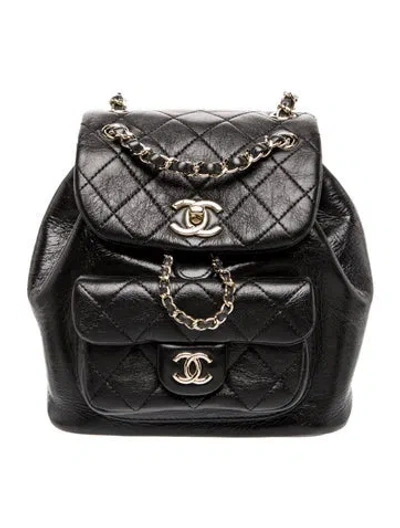 Pre-owned Chanel Small Duma Backpack In Black