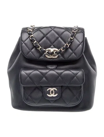 Pre-owned Chanel Small Duma Backpack In Blue