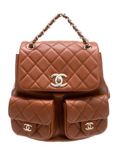 Pre-owned Chanel Small Duma Backpack In Brown