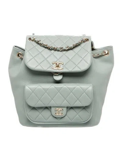 Pre-owned Chanel Small Duma Backpack In Green