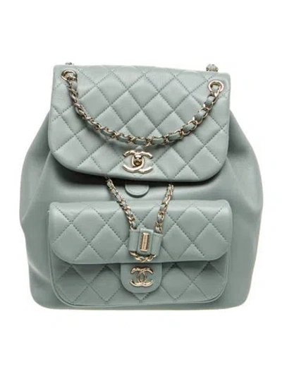 Pre-owned Chanel Small Duma Backpack In Green