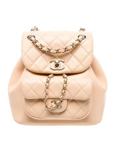 Pre-owned Chanel Small Duma Backpack In Neutral
