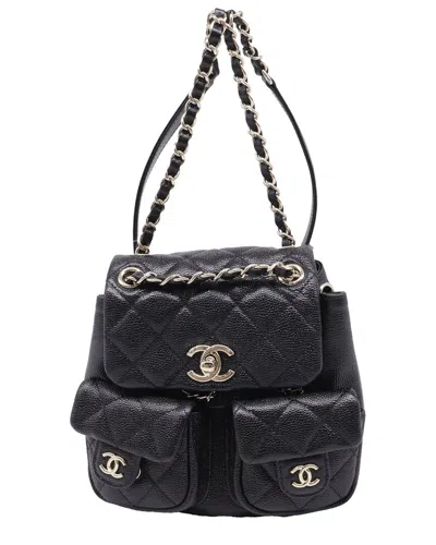 Pre-owned Chanel Small Duma Pockets Drawstring Backpack (authentic Pre-loved)